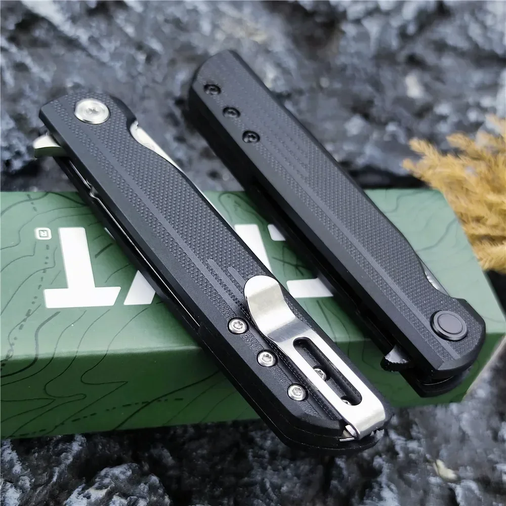 Outdoor Pocket 3801 3802K Folding Knife 8Cr13Mov Blade EDC Flipper Knife Black G-10 Handles Survival Tactical Hunting Knives