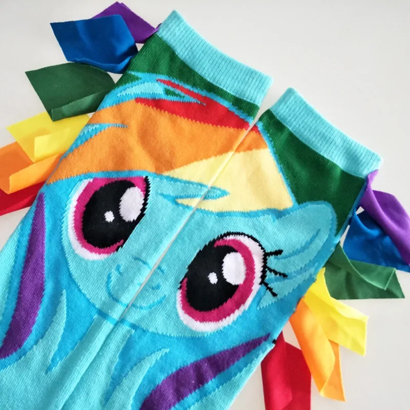 My Little Pony Socks Women Anime High Quality Fashion Sports Funny Sweet Knee Length Cotton Long Socks Girls Birthday Gift