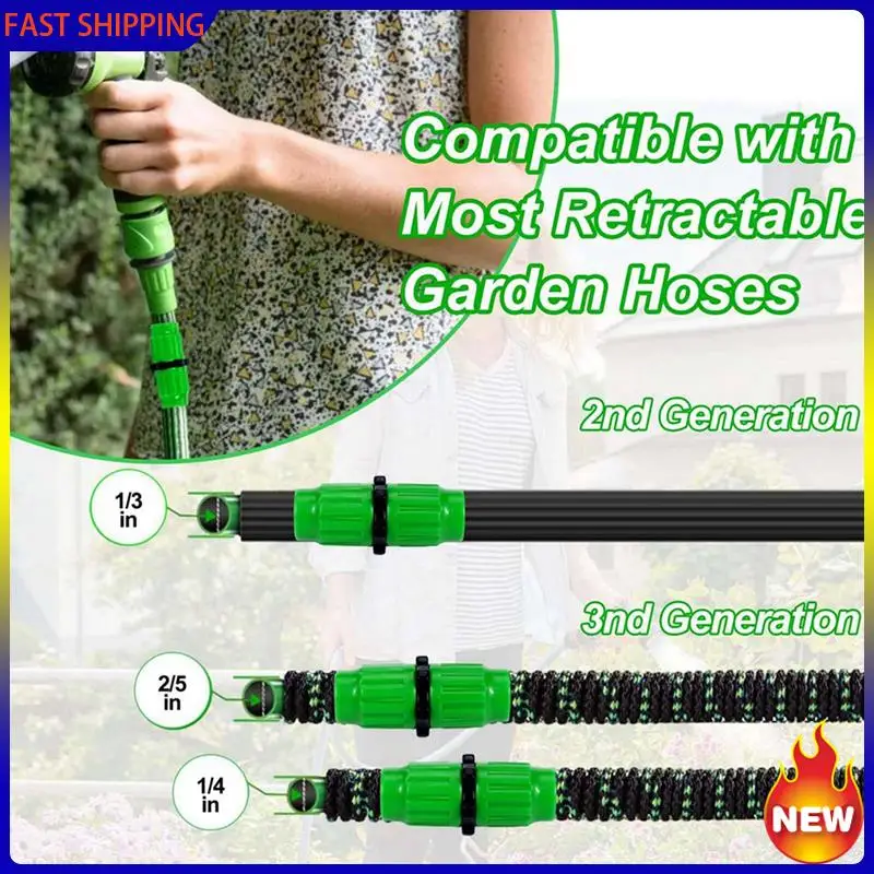 Kit Perbaikan Selang Taman Khusus Yang Dapat Diperluas, Selang Saku Konektor Jantan Betina Selang Saluran Ganda 20 Buah untuk Hos Taman 3/4In 5/8In