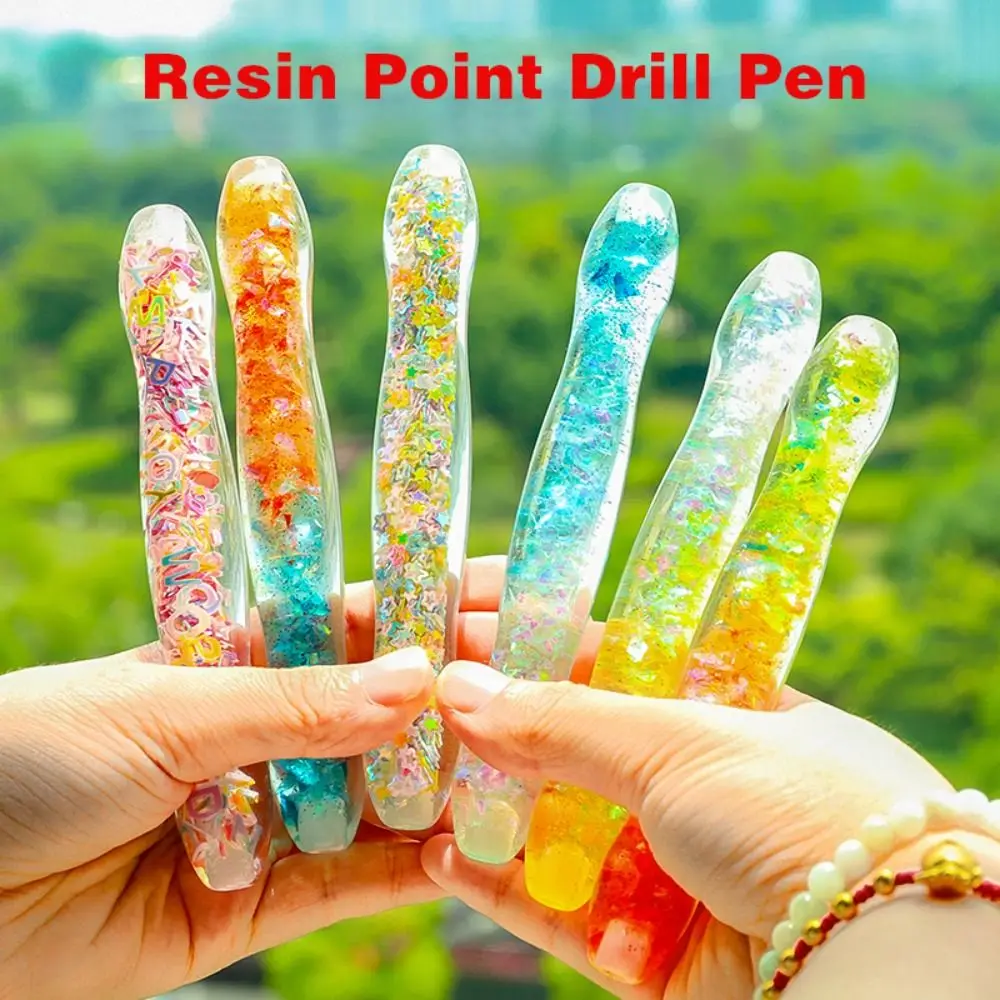 1set Resin Point Drill Pen 5D Diamond Painting Drill Pen For Cross Stitch Diamond Embroidery Nail Art Tool