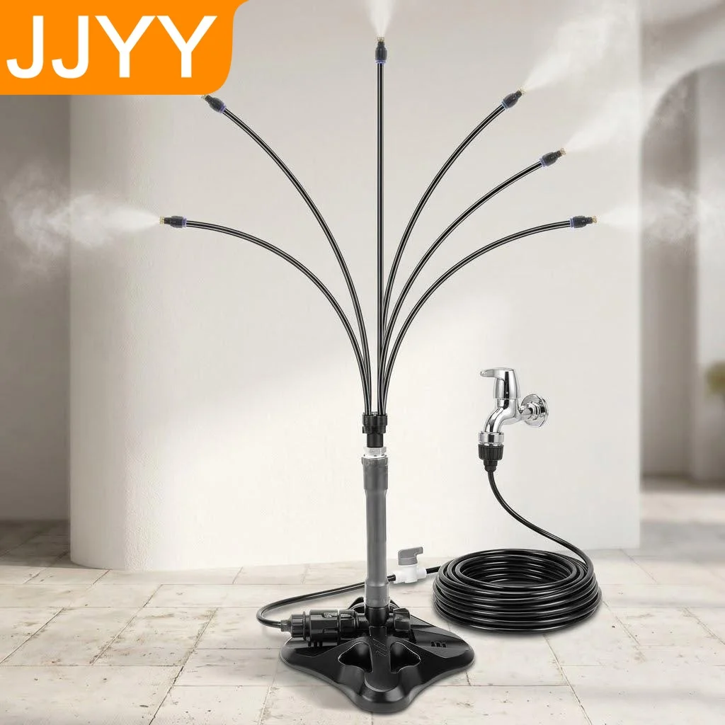 Portable Outdoor Misting System 26.24ft Standing Garden Patio Cooling Mist Maker No Electricity for Pool Water Game Pet Cooling