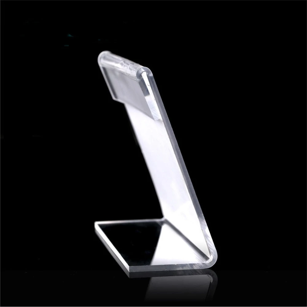 Acrylic L Shape Free Standing Desktop Label Sign Holder 5pcs