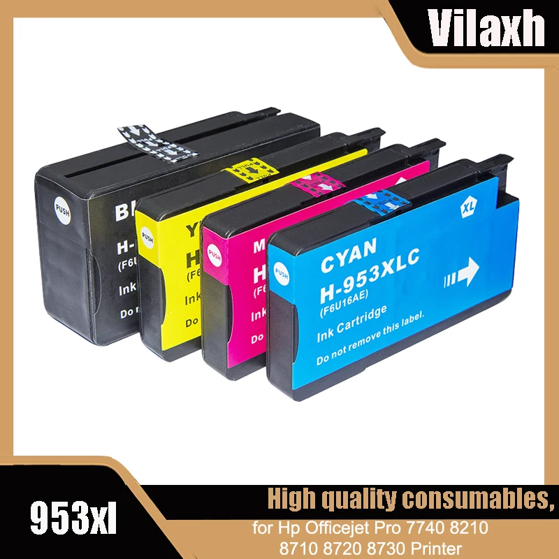 

Vilaxh HP 953 953XL Ink Cartridge for HP 7720 7730 7740 8210 8218 8710 8715 8718 8719 8720 8725 8728 8730 8740 Printer HP953