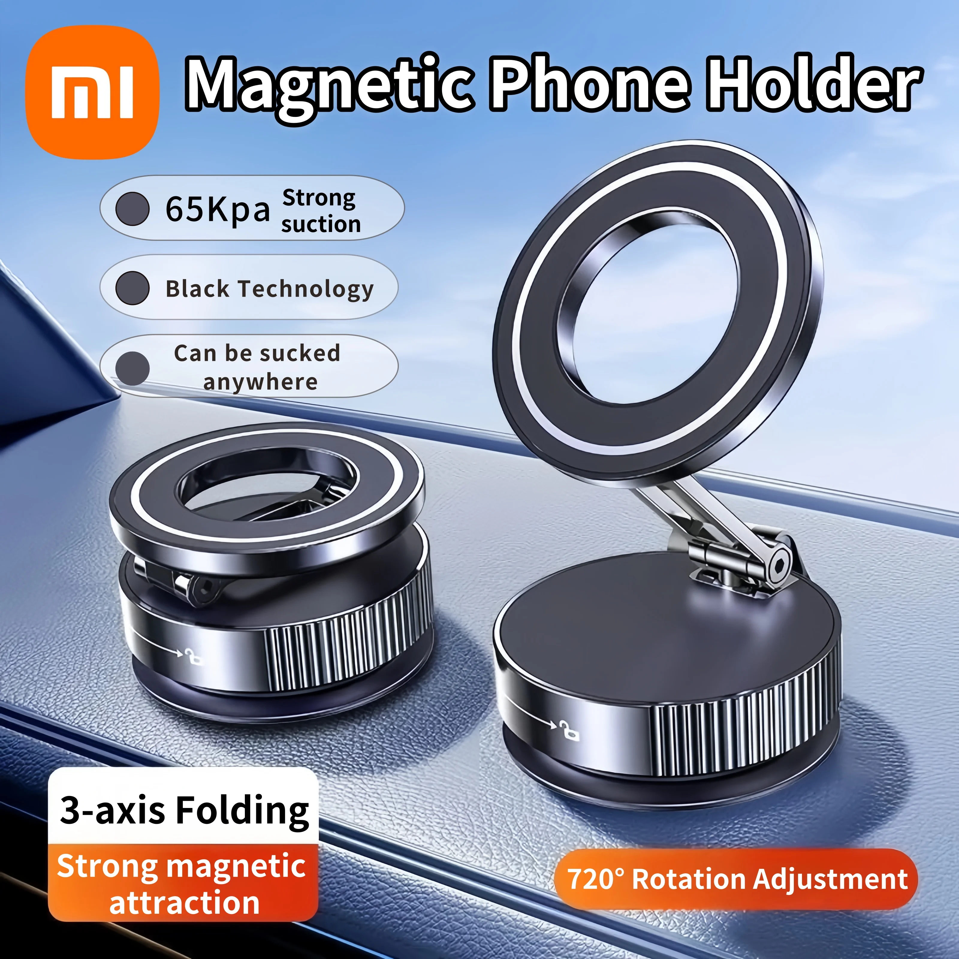 

Xiaomi K11 Magnetic Fold Car Phone Holder 360° Rotation Strong Magnetic Universal Mount for iPhone Desk Car Use Magnetic Bracket