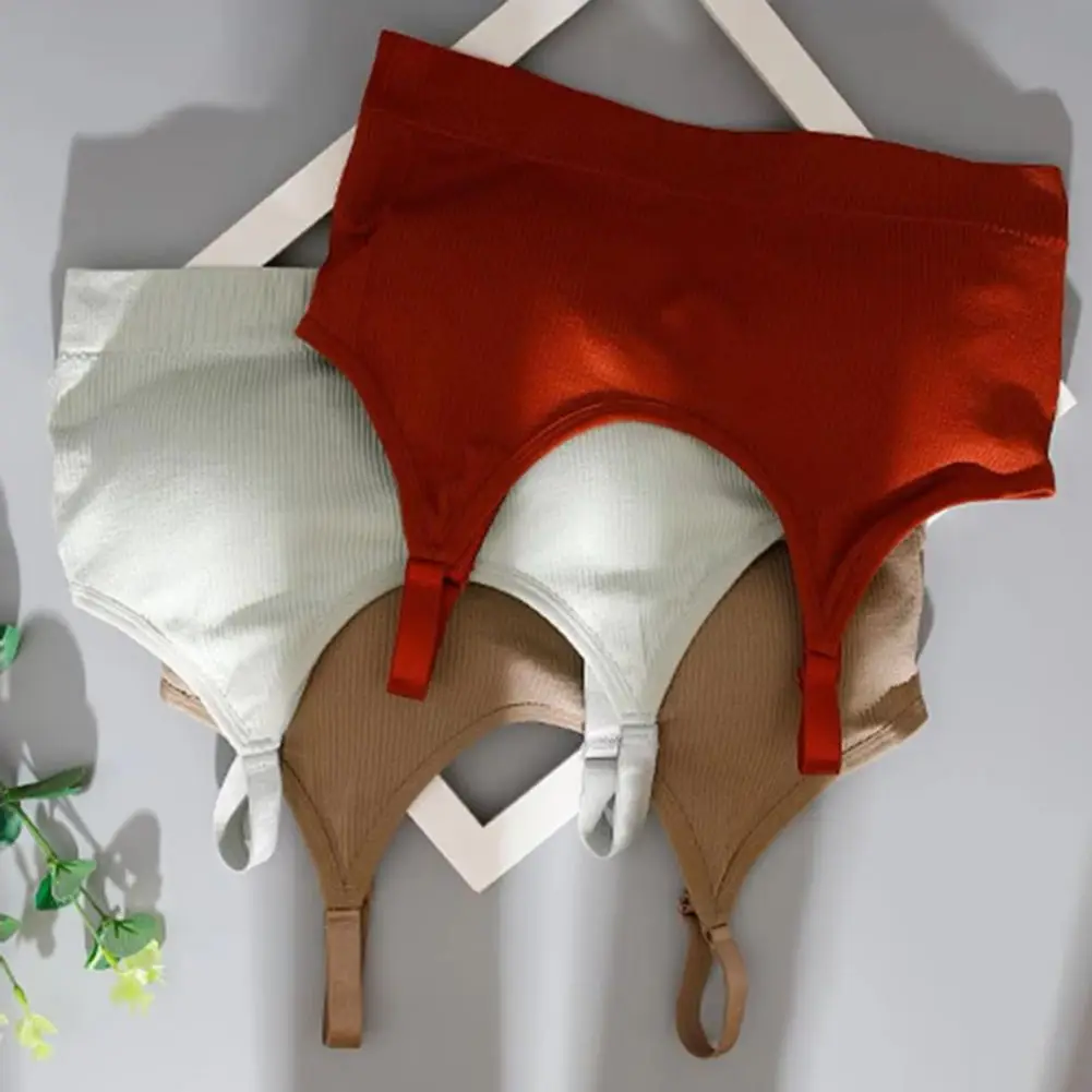 

2026 Wireless Bras For Women No Underwire Ribbed Sports Bra Seamless Padded Full Coverage Side Support Tshirt Bra Lady Intimates