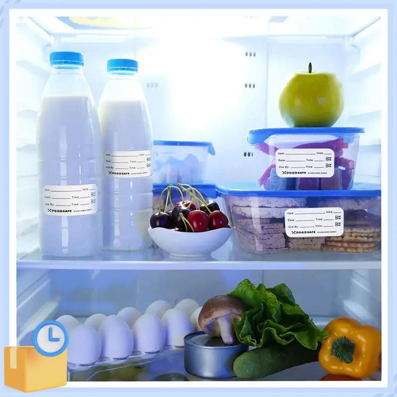 Popular 10 Roll Food Labels Cooler Food Storage Freezer Stickers 1 X 2In Self-Adhesive Removable Freezer For Reusable Containers