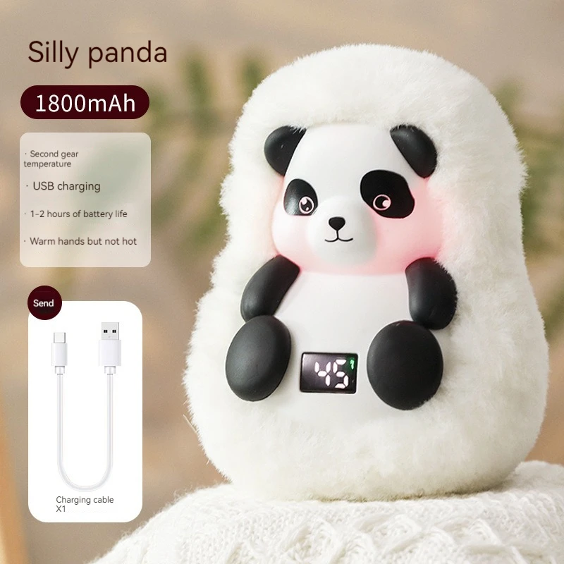 Ins dos desenhos animados de pelúcia alta beleza usb mão calor presente essencial ferramenta calor inverno auto aquecimento panda urso polar meninas e crianças