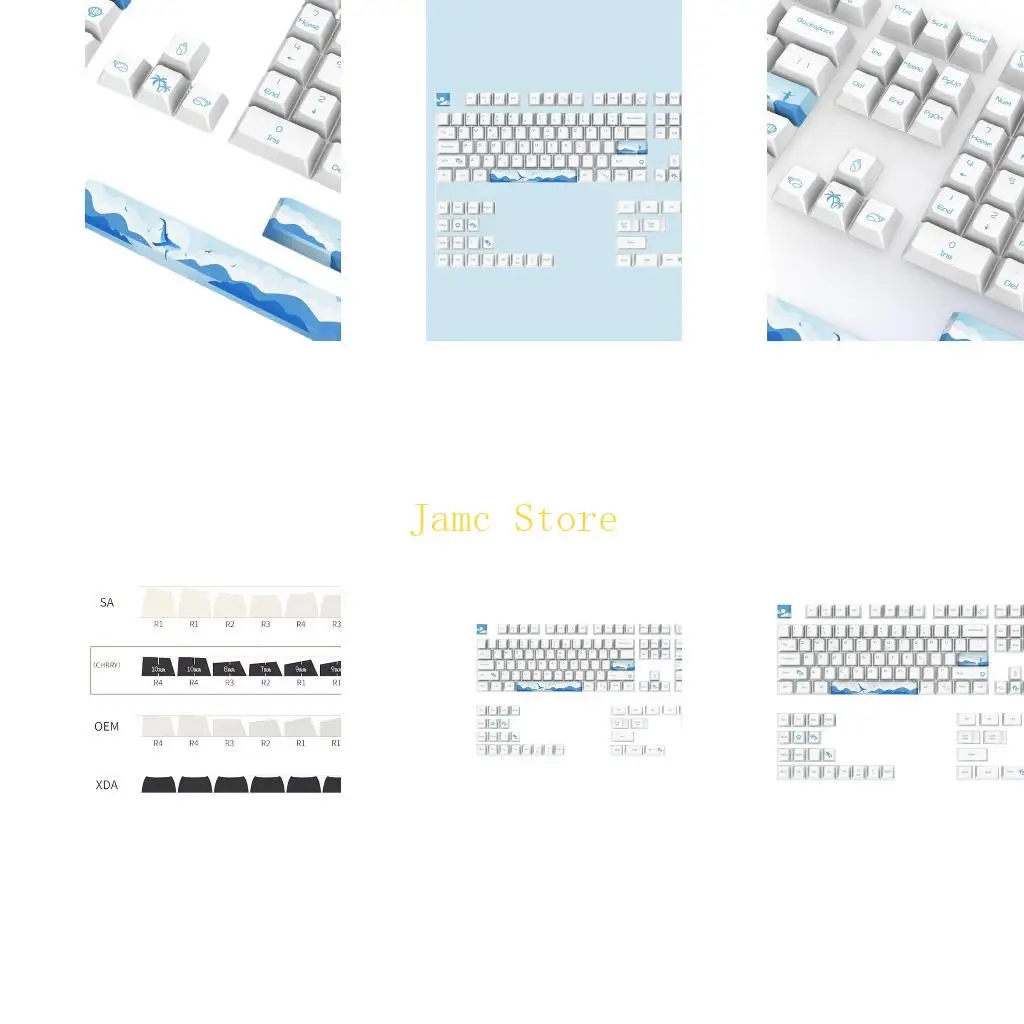 

LX0B Dolphin Keycaps PBT Dye Sub для MX Переключатели вишневой профиль механическая клавиатура