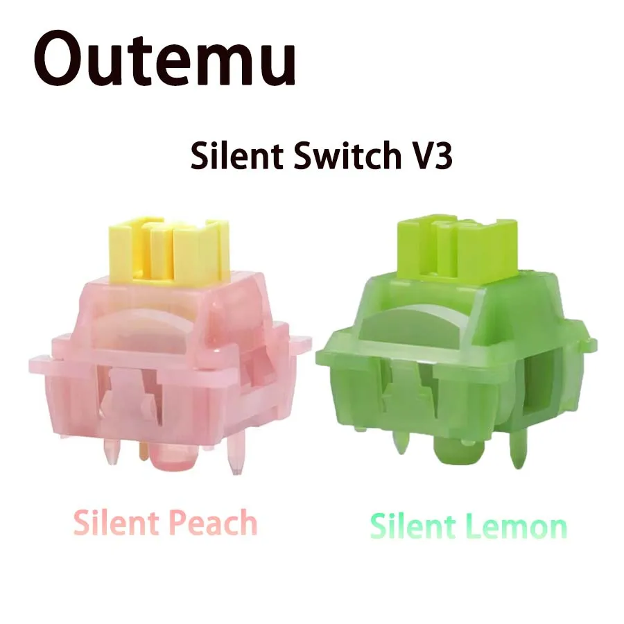 Outemu Silent Peach V3 Switch Lubed Silent Lemon V3 Switch Custom Mechanical Keyboard Linear Tactile 5Pin Hot Swap PA66 Switch