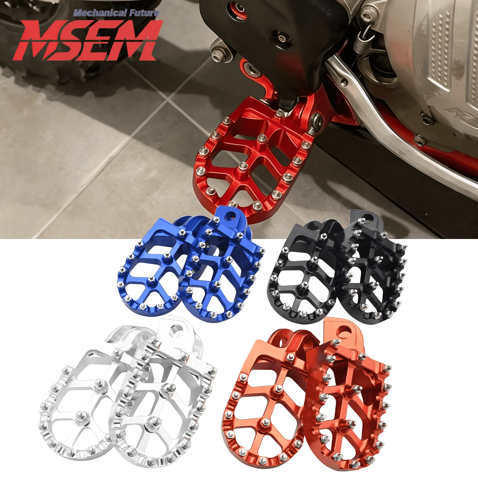 CNC Foot Pegs Foot Rests Pedals For KTM EXC EXCF 125 250 300 350 450 530 525 200 400 500 1998-2012 2013 2014 2015 2016