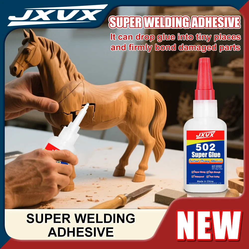 Papelaria loja adesivo forte instantâneo super líquido Universal plástico Metal madeira 502 cola de cianoacrilato, Nova fórmula melhorada 50 g, Satisfaz todas as necessidades, Adesivo reparador multiuso