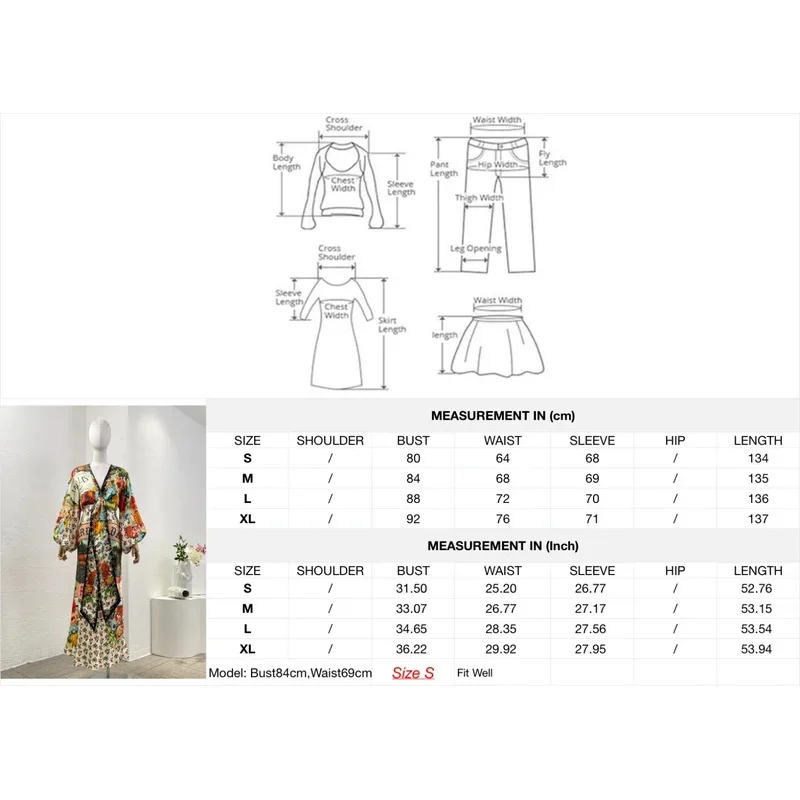 Pure Silk Mixed Color 2025 New High Quality Women Holiday Floral Print Full Lantern Sleeve Midi Mermaid Dress