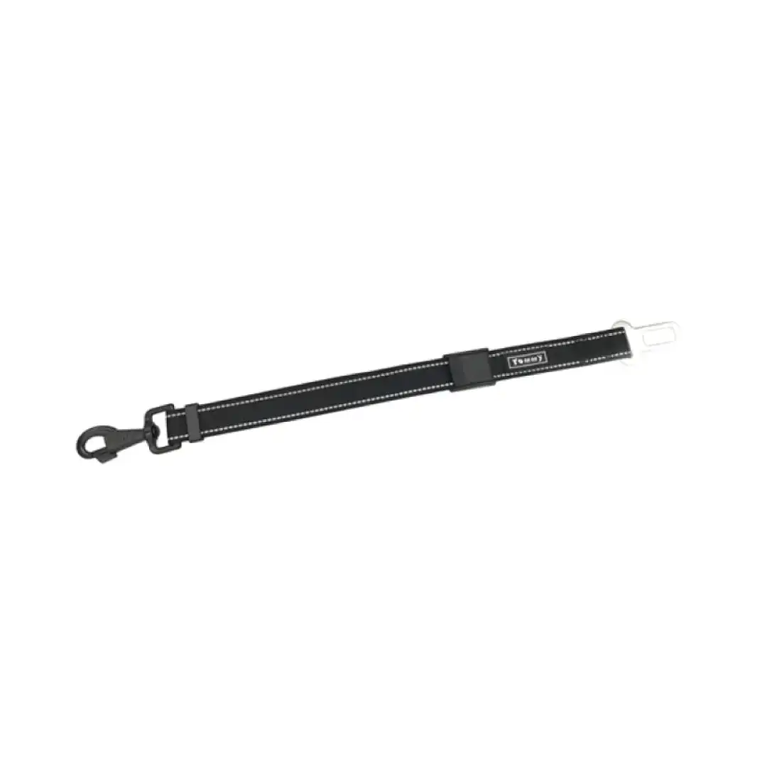Cinturón Seguridad Ajustable Coche Para Perros Negro - Yommy