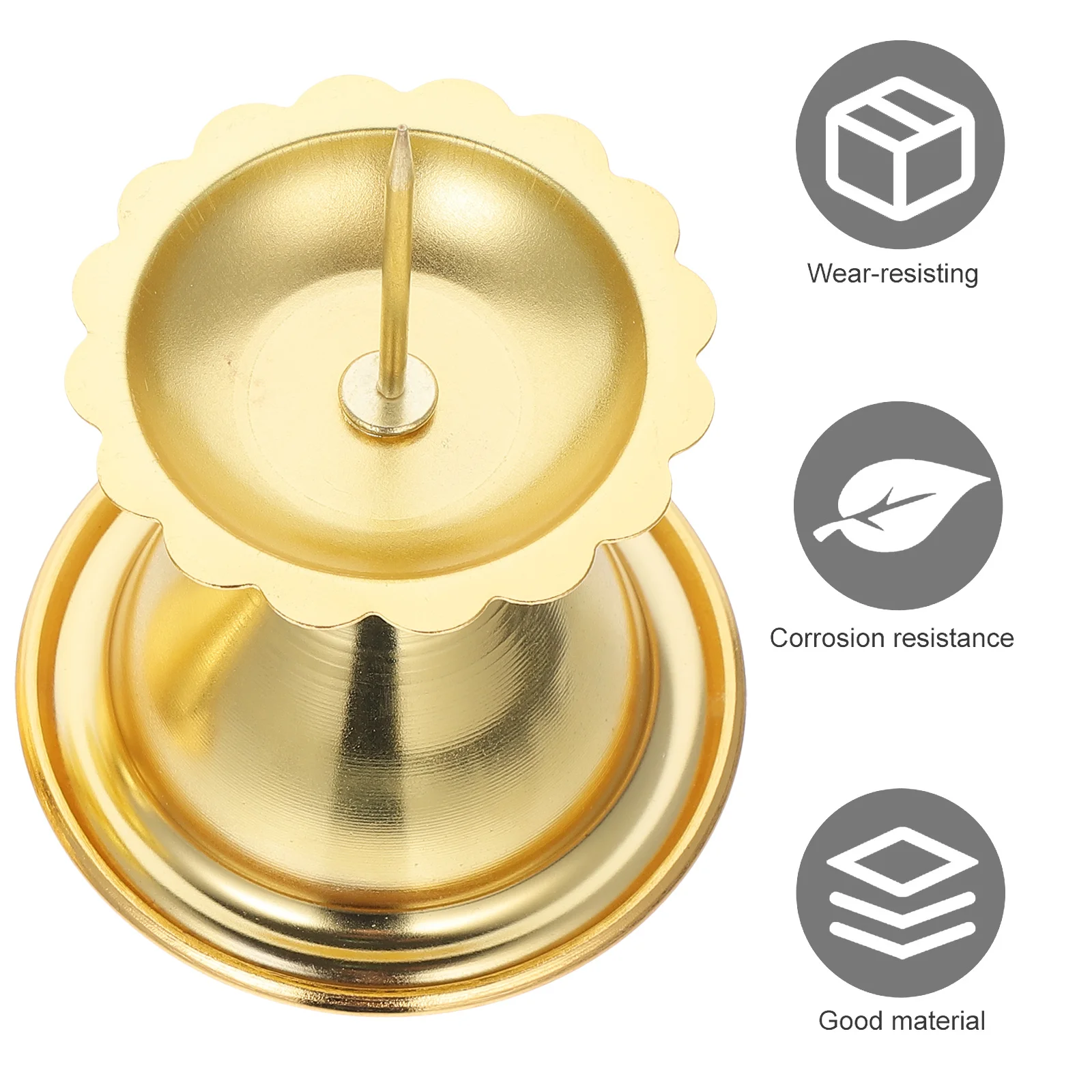 

2Pcs Iron Holder Vintage Artistic Flavor Practical Suitable for Home Meditation Room Temple Gift