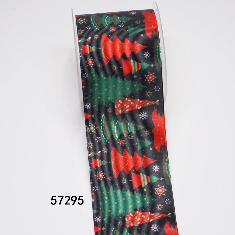 لتقوم بها بنفسك الكرتون عيد الميلاد المطبوعة Grosgrain الشريط للحرف لوازم الخياطة الملحقات 5 ياردة ، راتنجات مستو 10 قطع. 57275