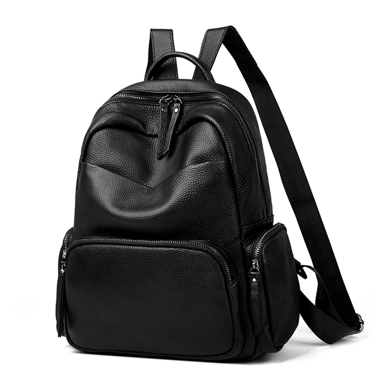 

Women Soft Backpack School Leather Black Casual Multifunctional College Bag Large Capacity Shoulder Bags Travel Tote Backpack