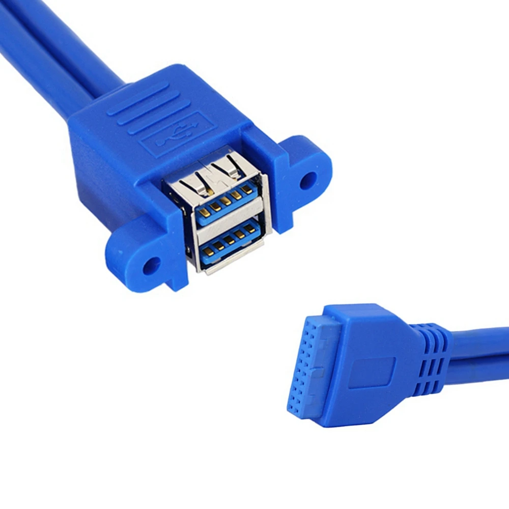 Adattatore 3.0 scheda madre da 20pin a USB 3.0 conversione connessione da 20pin a 2pin da 20P a USB femmina dual USB