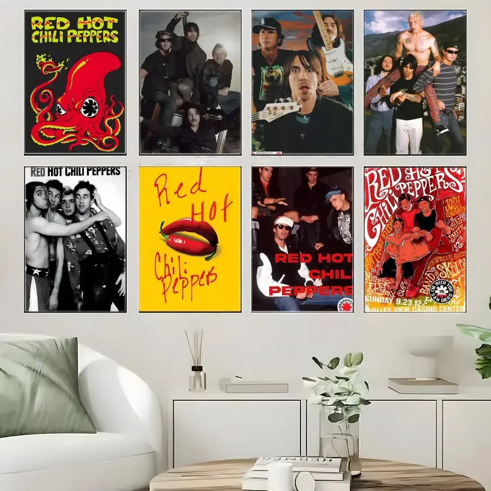 Singer R-Reds Hots Chilis Peppers Poster Self-adhesive Art Waterproof Paper Sticker Coffee House Bar Room Wall Decor