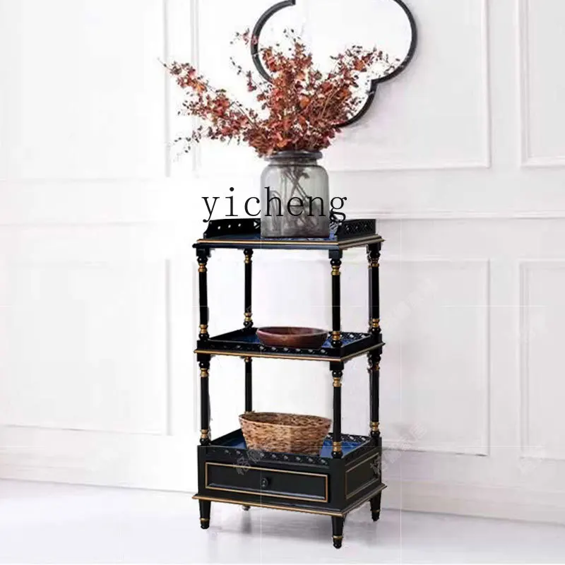 

LSL Shelf Living Room Sofa High Corner Storage Cabinet Small Bookshelf TV Side Cabinet