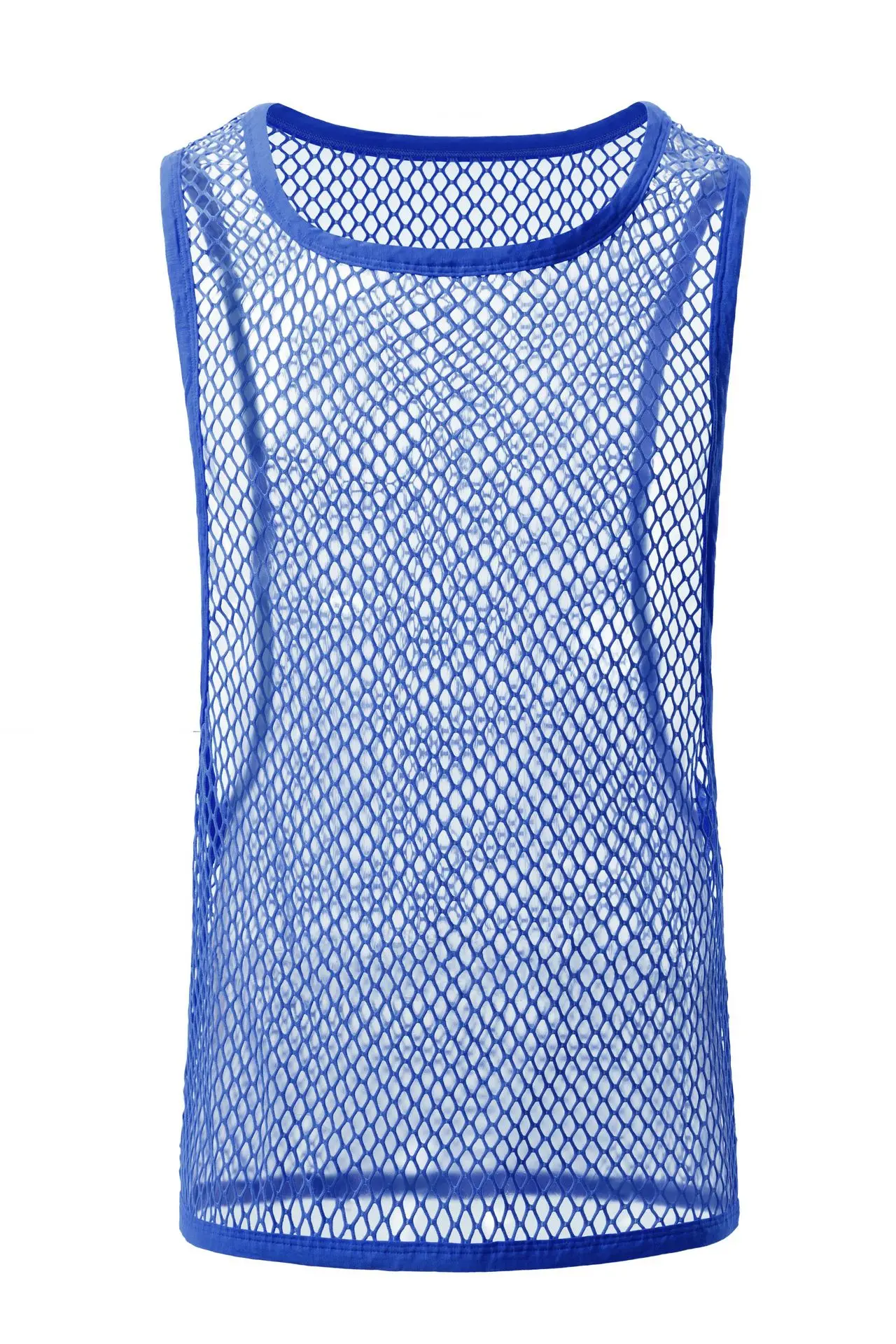 Men's Sexy Fishnet Tank Top Sheer Mesh Sleeveless Muscle Shirt | Breathable See-Through Vest for Gym Party Lingerie Wear Bottoms