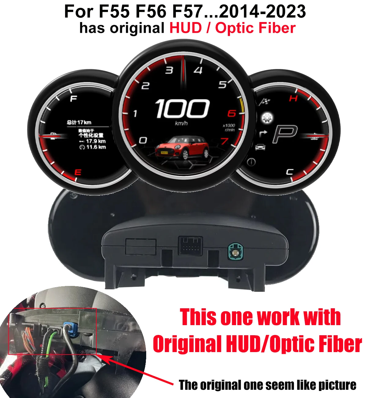 Digitale Instrumentenpaneel Dashboard Panel Voor BMW MINI Cooper R56 R55 R57 R60 F55 F56 F57 Snelheidsmeter Virtuele Cockpit Display - afbeelding 1