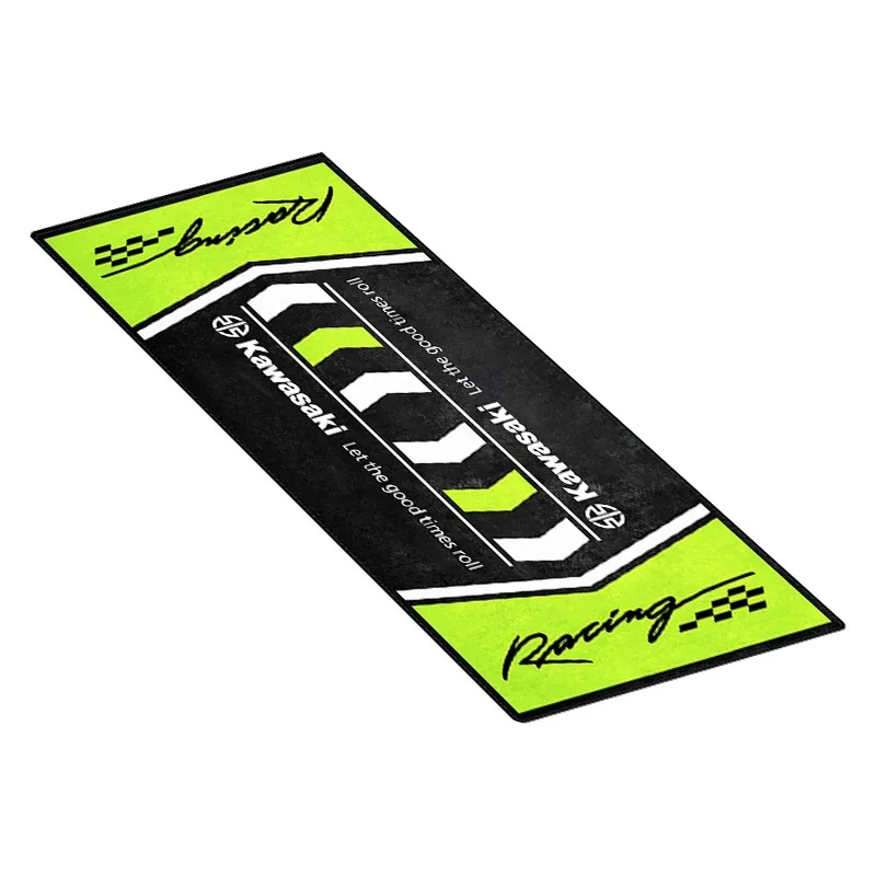 Aangepaste Kawasaki Ninja motorfiets parkeermat antislip garagekleed waterdicht racen moto display tapijt decoratie mat