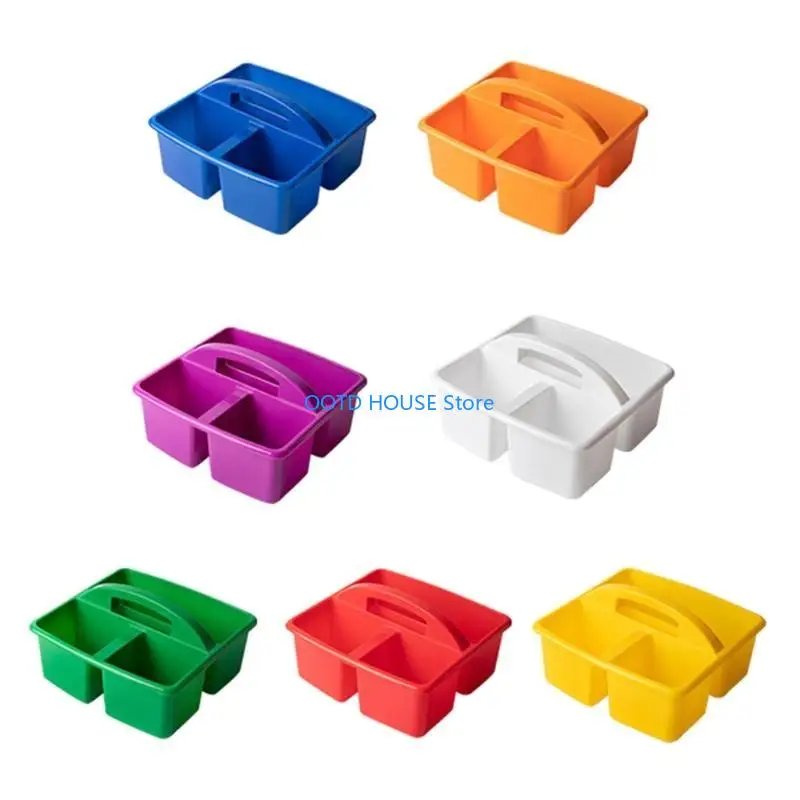 

103A Plastic Divided Basket Bin Box Multiuse Home Kids Arts Crafts Holder Caddies