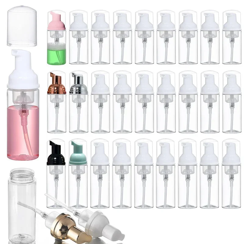 30ml/50ml/60ml/80ml/100ml Foam Soap Pump Bottle Empty Plastic Mousse Facial Cleanser Refillable Lotion Shampoo Liquid Dispenser