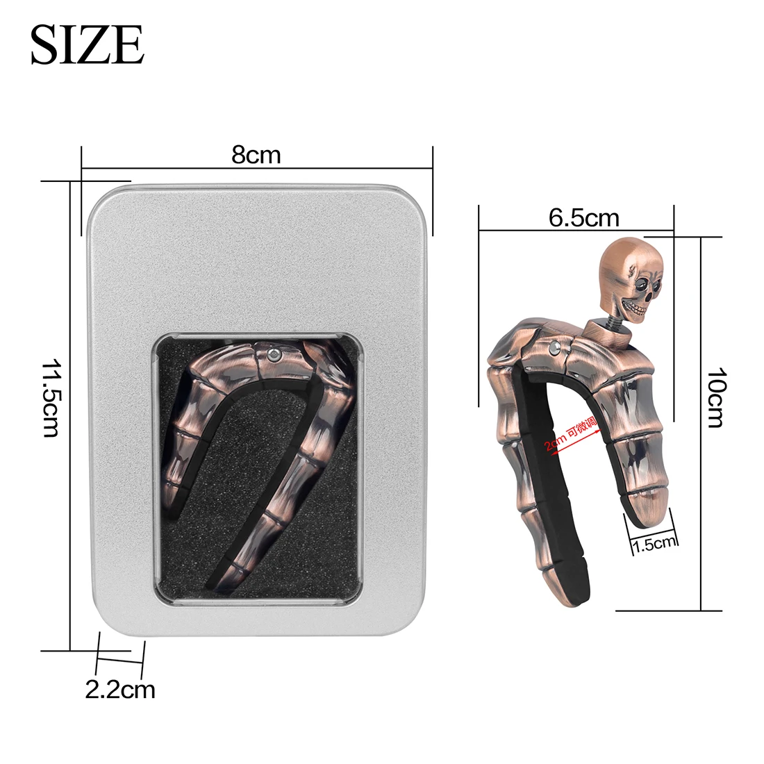 Electric Guitar Capo Bass Violin Ukulele Single-handed Tune Clamp Musical Instrument Accessories Skull Ghost Finger Design
