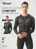 Esdy Men's Thermal Underwear Set Seamless Traceless Self-Heating Warmth-Locking Thickened Underwear Yoga Mountaineering Hiking Skiing Sports Base Layer Set