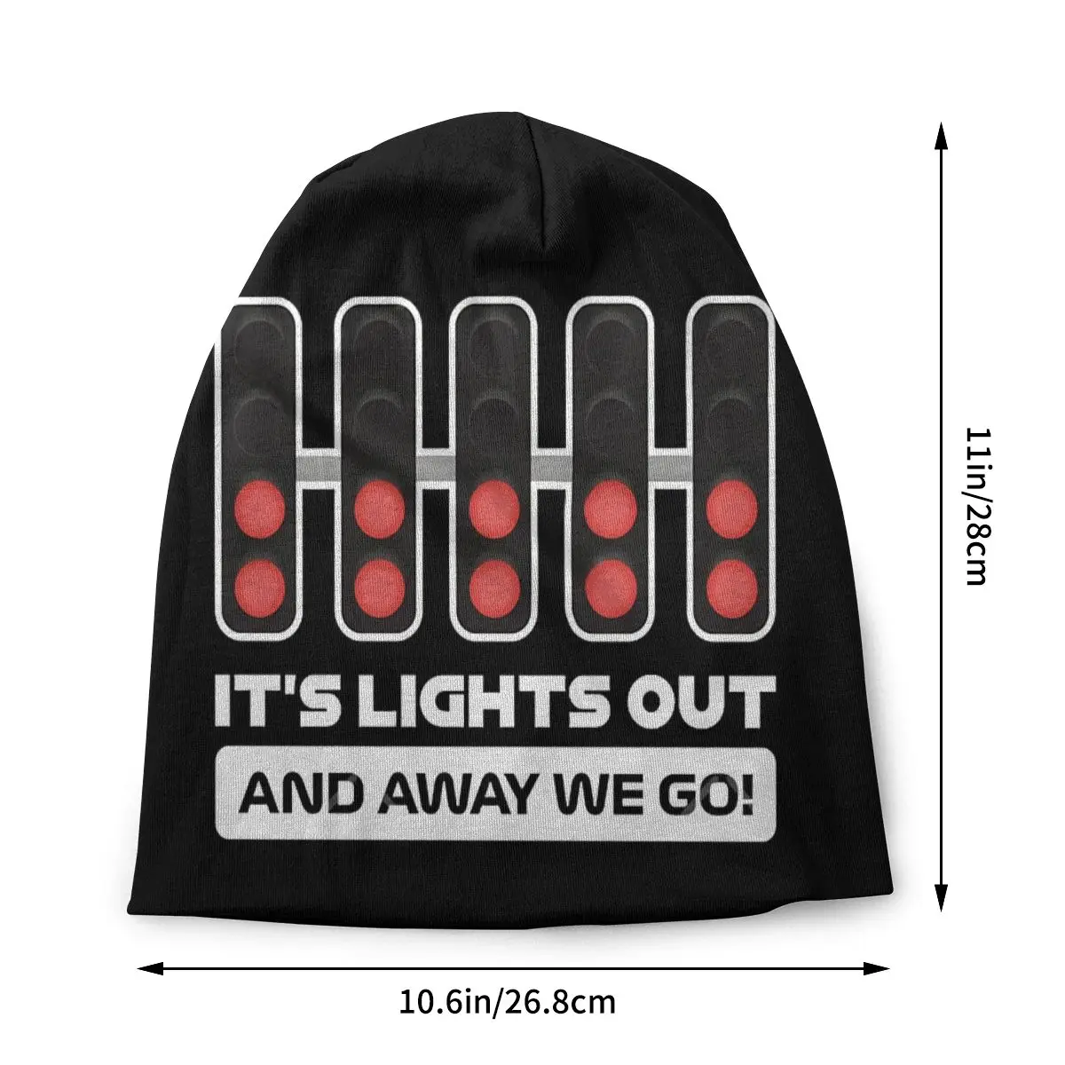 It's Lights Out And Away We Go! F1 Car Racing Autumn Female Thin Beanies Casual Unisex Skullies Bonnet Hats