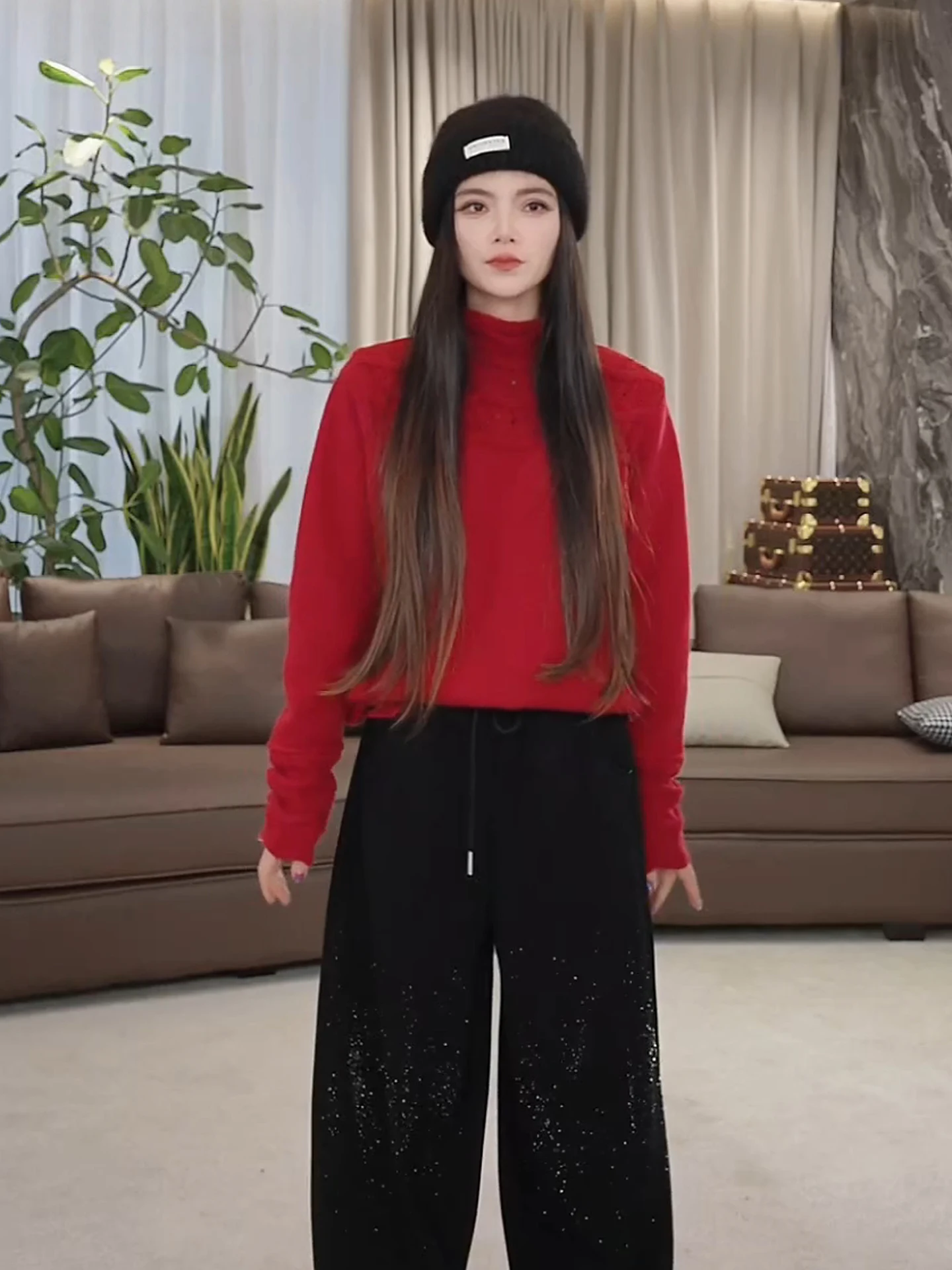 

Женский вязаный свитер Eila 2025 с высоким воротником и ажурным узором, утепленный, грязеотталкивающий, зимний, модный, повседневный