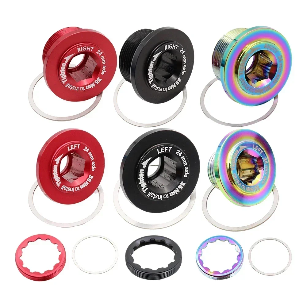 Bike Crank Arm Bolt Self-Extracting 24/30mm For Rotor Aldhu Bicycle Crankset Screw Crank Cover Bicycle Accessories Parts