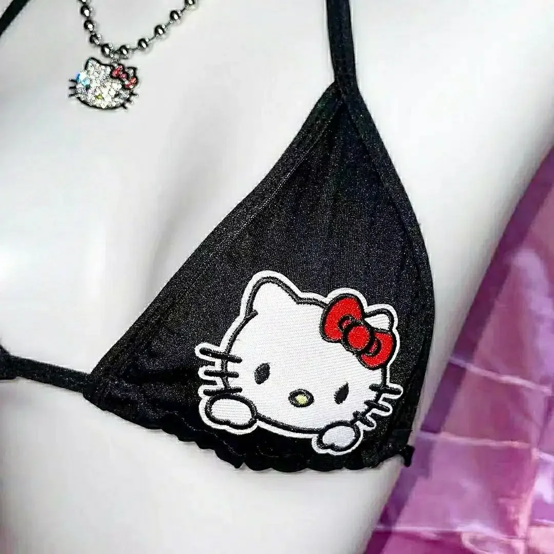 Sanrio Hello Kitty cute wow original millennium hottie cute girl y2 bra summer beautiful back cosplay underwear for women gift