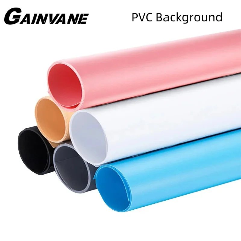 GAINVANE 50*50cm Solid Matte PVC Photo Backgrounds Backdrop for Photography Anti-wrinkle Waterproof White Subject shooting