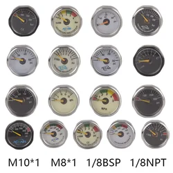 HPA Mini M10 M8 1/8BSPP 1/8NPT Pressure Gauge Manometre Gas Cylinder Refill Regulator Fittings For Station Diving Aquarium