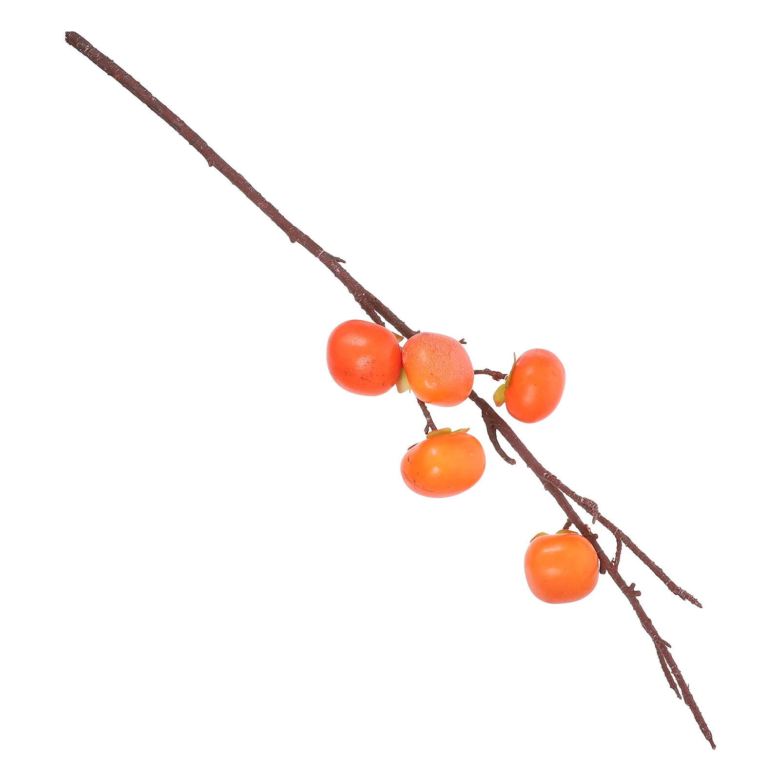 

1Pcs Imitation Persimmon Branch Premium Foaming Material Home Vase Decor Party Festival Ornament Simulation Persimmon Cutting
