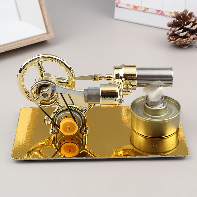 Hot Air Stirling Engine Motor Model Fluid Dynamic Physics Experimental Model Educational Science Toys