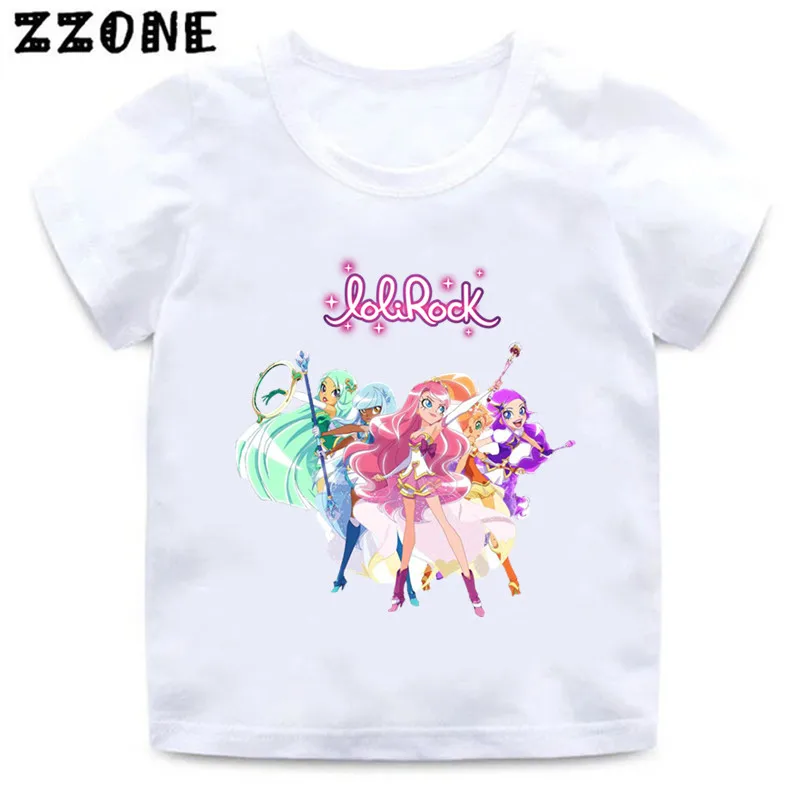 

LoliRock Magical Girl Print Cartoon Kids T-shirt Cute Baby Girls Clothes Boys Tops New Summer Children Short Sleeve T shirt