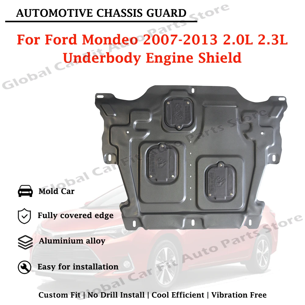 Engine Guard Lower Engine Cover For Ford Mondeo 2007-2013 2.0L 2.3L Shock Resistant Full Coverage Bottom Protector Splash Shield