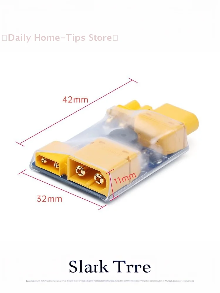 1 pçs fpv drone rc peças de carro xt30 xt60 lipo bateria interruptor proteção contra curto-circuito com campainha alarme led esc controlador vôo