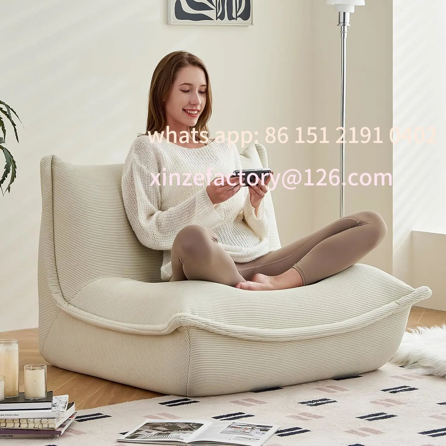 

Customizable Large Lazy Sofa Chair Fireside Comfortable Seat for Adults Sinking-In Softness in Living Room Bedroom