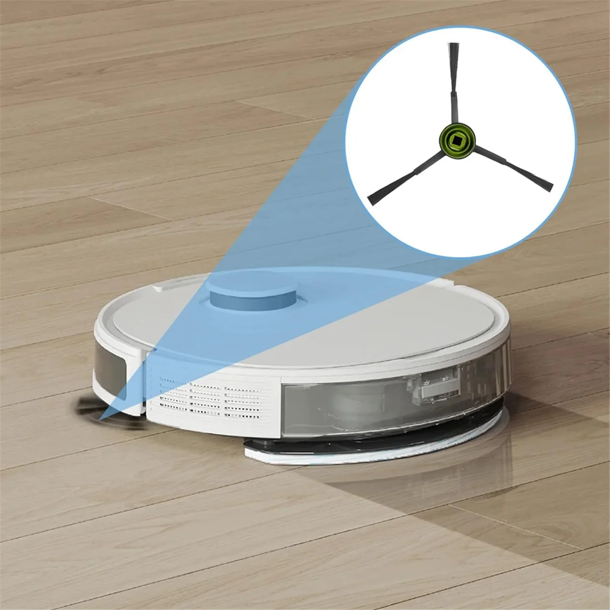 Ecovacs deebot,t8,t9,n8,x1 omni,x1 turbo,t10 omni,t10 Turbo,t20 omni,t9 plus,n8 plus,n8 pro,n8 plus用のサイドブラシ