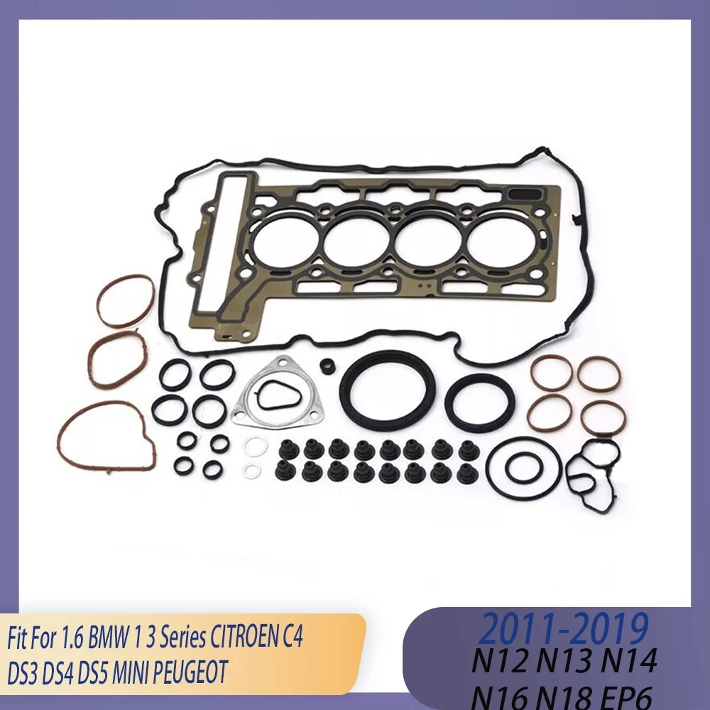

Engine Parts Cylinder Head Full Gasket Set Kit Fit 1.4 1.6 L EP3 EP6 N12 N14 N16 N18 Gas 07-18 For CITROEN DS MINI PEUGEOT