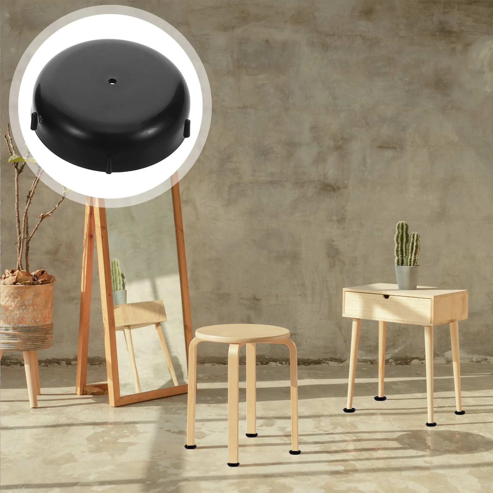 

16Pcs Plastic Furniture Leg Caps Round Chair Foot Pads Non Slip Scratch Resistant Floor Protectors for Indoor Outdoor Tables