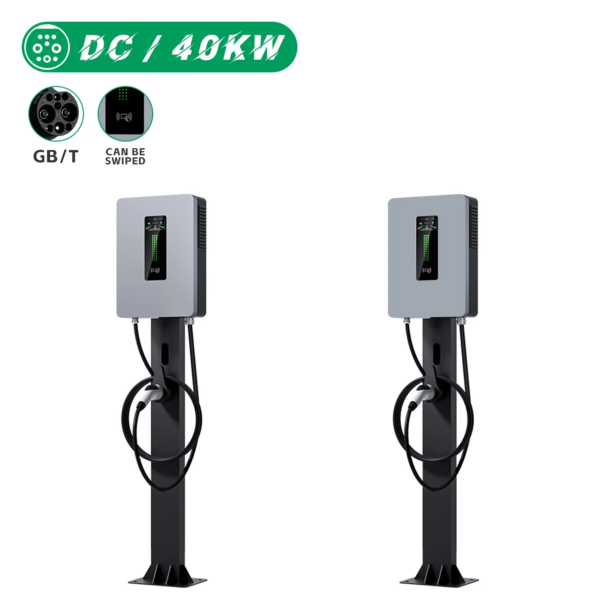 40KW GBT Level 3 Portable EV Charging Station Fast Speed DC Fast Charger for Electric Vehicles Wall-Mounted EV Charger