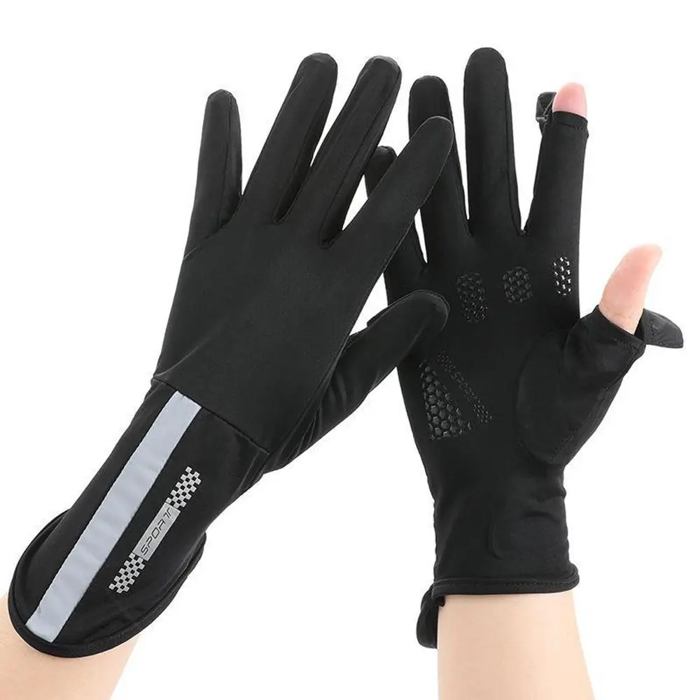 Fingers Gloves Show Two Finger Letter Touch Screen Gloves Summer Sunscreen Gloves Women Driving Gloves Outdoor Riding Mittens