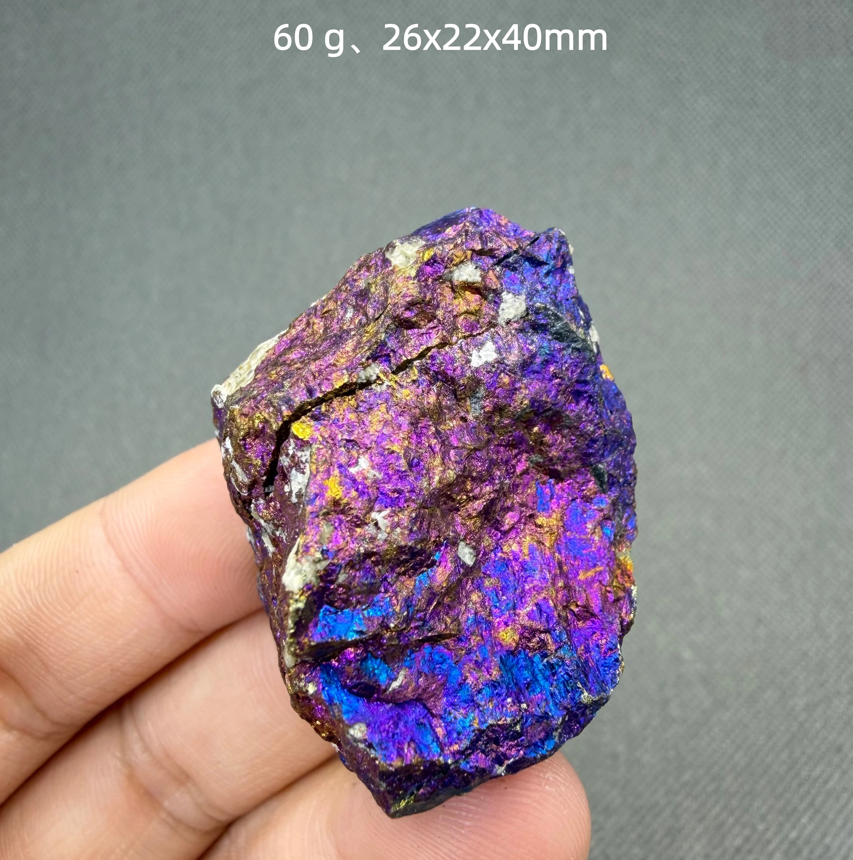Bild 5: Seltener Bornit Natürlicher Kupfer-Mineralprobenexemplar Schillernder Regenbogen-Kristallcluster