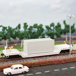 HO Scale Center-Depressed Flatcar Unassembled Blank with Shipping Container Cargo C8770JJ