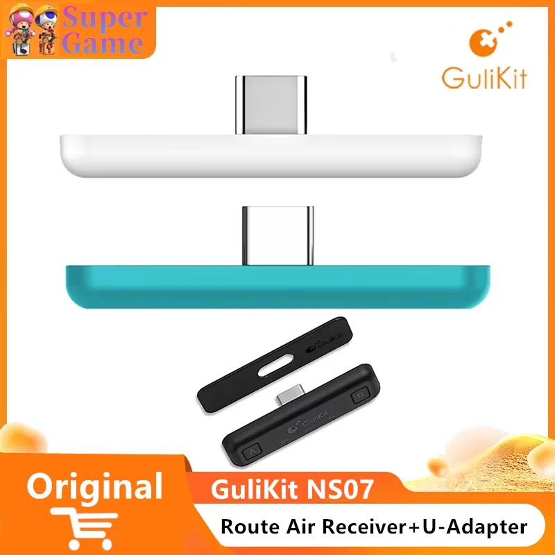 GuliKit-Adaptador de Audio inalámbrico NS07 Route Air, transmisor tipo C para Nintendo Switch, NS, OLED, PS4, PS5, accesorios para PC